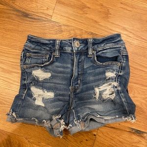 COPY - american eagle high rise shortie jean shor…